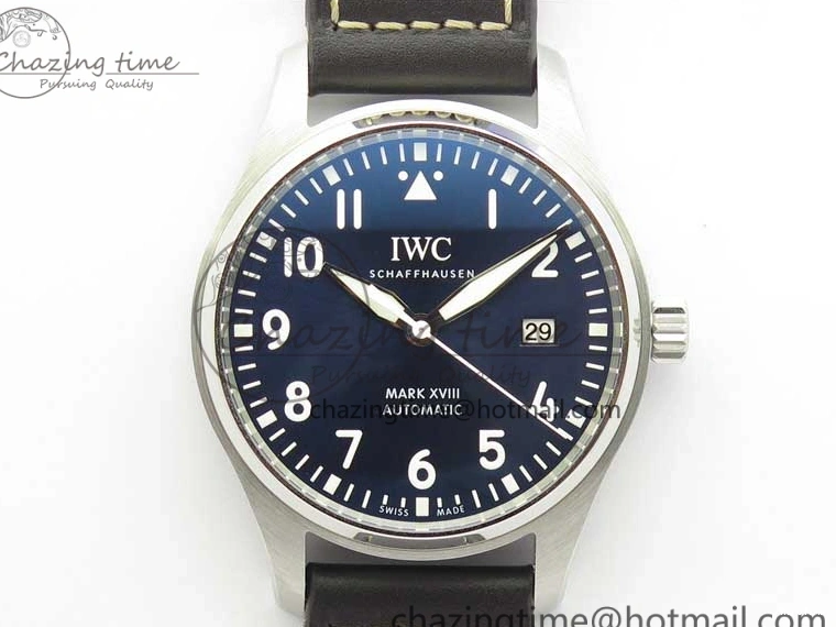 MIROTIME 0513 MARK XVIII Le Petit Prince IW327004 SS FKF 1:1 Best Edition Blue Dial On Brown Leather Strap Trendsetting 7117